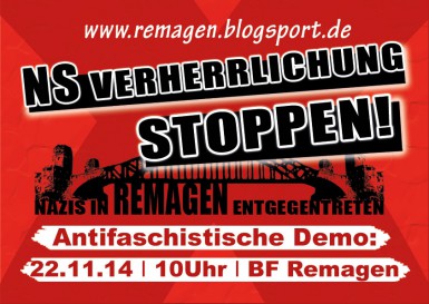 NS-Verherrlichung stoppen! | 22.11.2014 | Remagen