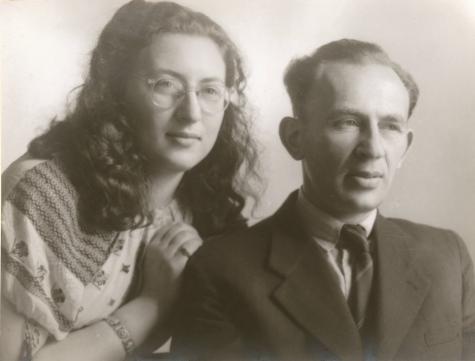 Holocaust-Überlebende und Widerstandskämpferin Mirjam Ohringer und ihr Vater
