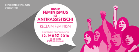 Make feminism a thread again! | Bundesweite Demo 12. März | 13 Uhr | Roncalliplatz Köln
