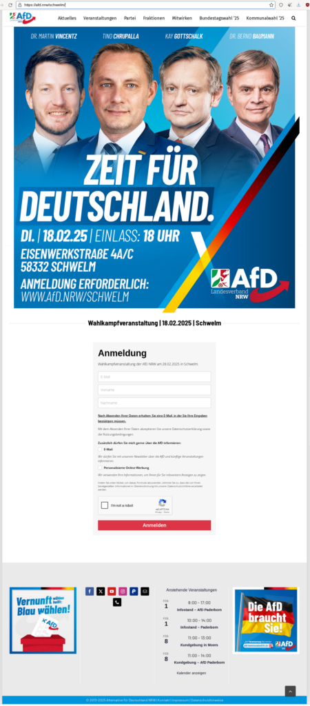 Screenshot -afd.nrw/schwelm - 02.02.2025 11:00